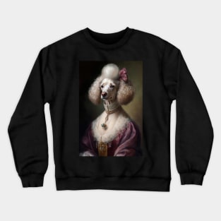 The Comtessa of the Chateau - Classic Poodle Portrait Crewneck Sweatshirt